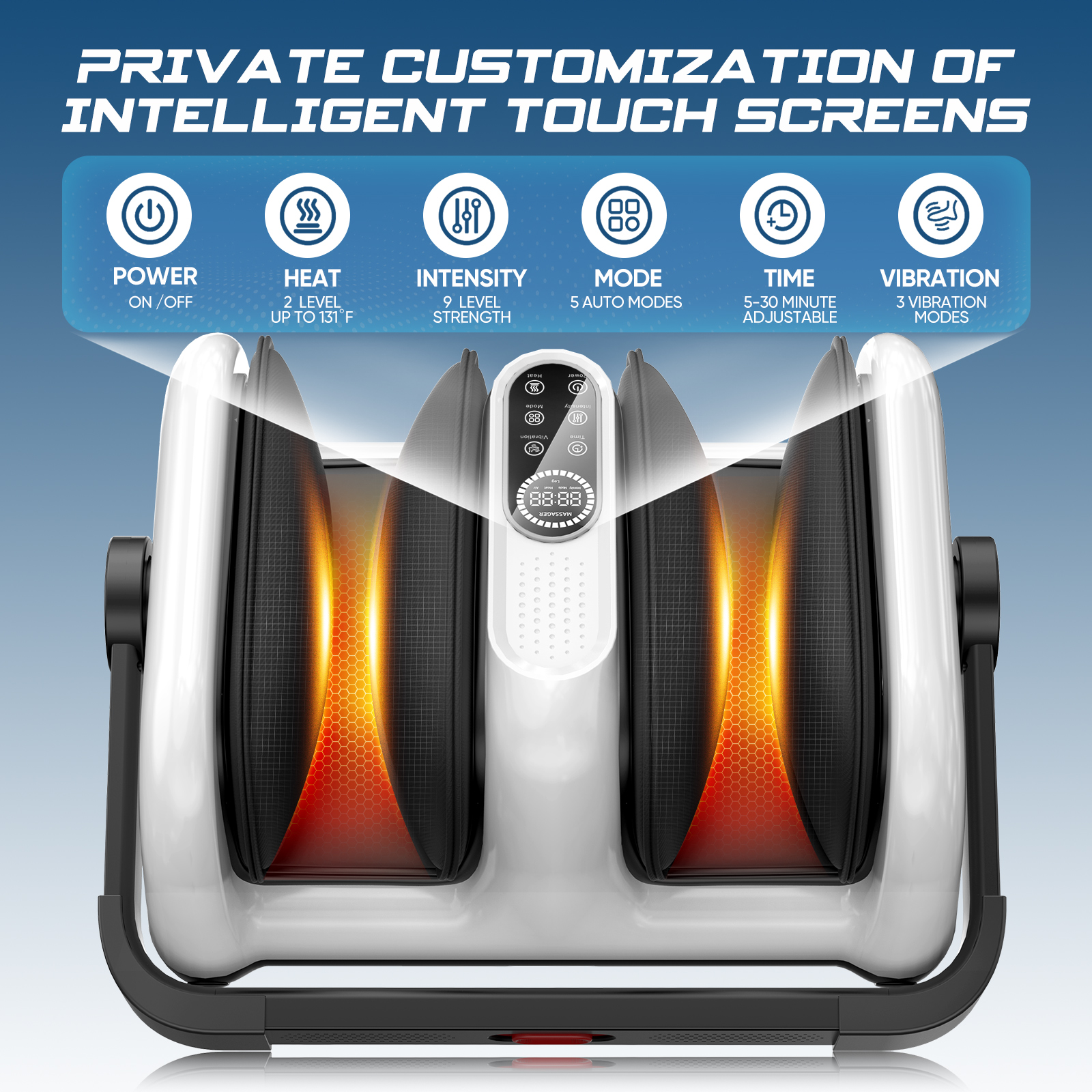 resimler/genel/Purr Air Eight - Hava Basınçlı, Isı Terapi ve Titreşimli, Shiatsu Ayak ve Bacak Masaj Aleti Beyaz