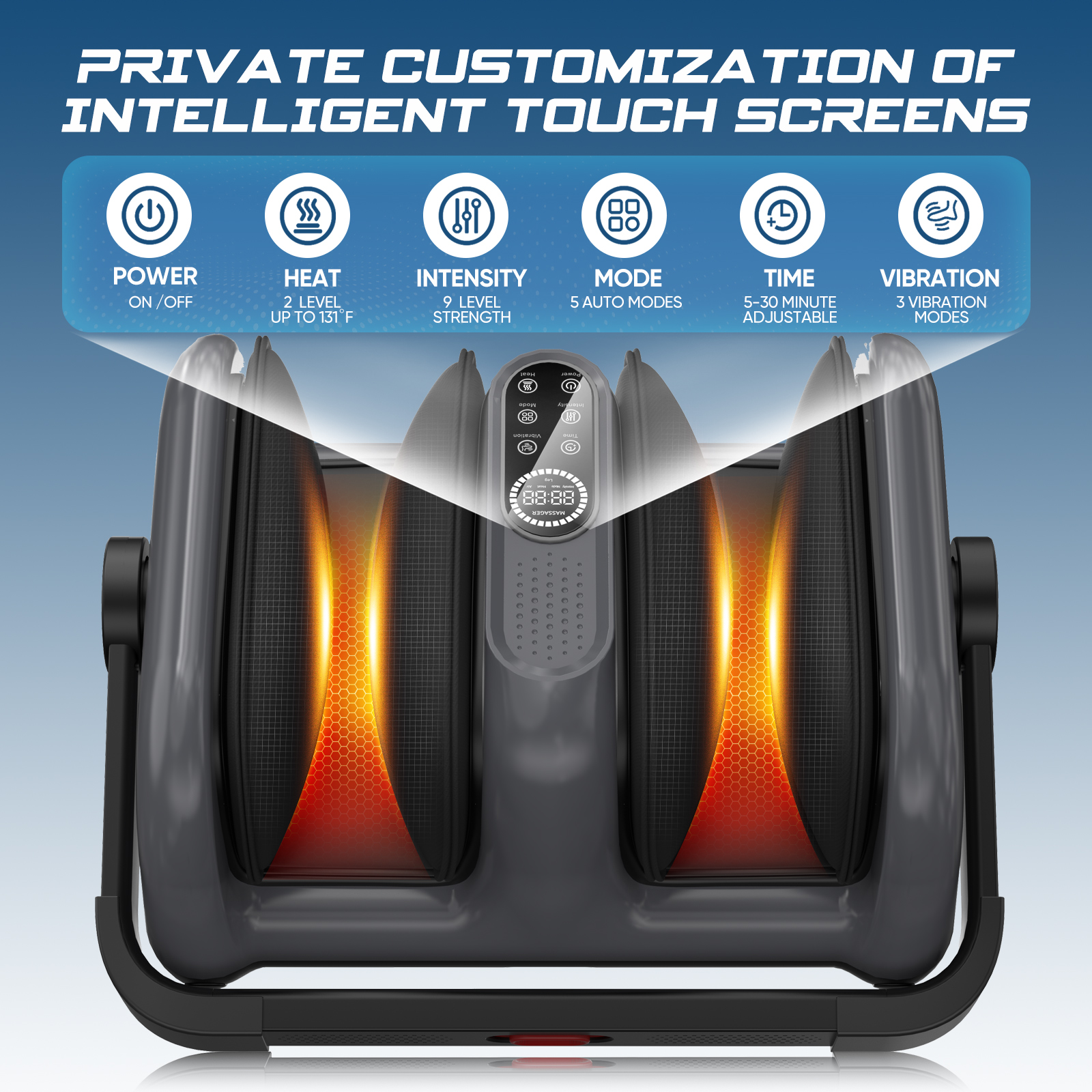 resimler/genel/Purr Air Eight - Hava Basınçlı, Isı Terapi ve Titreşimli, Shiatsu Ayak ve Bacak Masaj Aleti Siyah