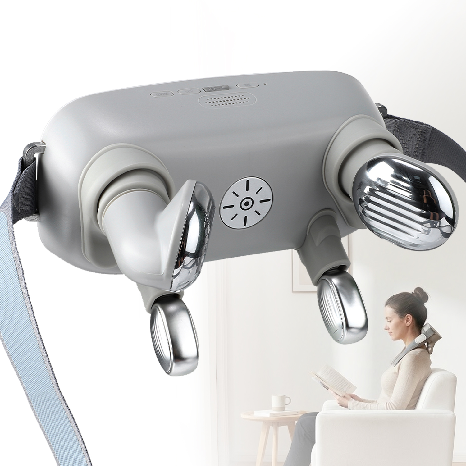 resimler/genel/Purr Traps Boyun Masaj Aleti – İnsan Eli Hissi, Şarjlı, 4D Ovmalı, Uzaktan Kumandalı - Boyun, Sırt ve Bacak Masaj Robotu